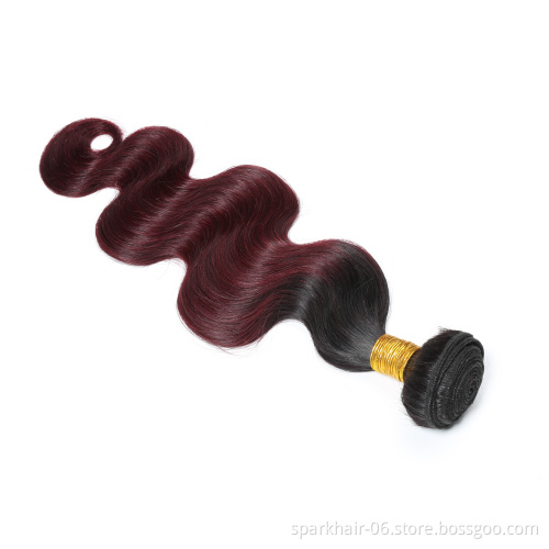 SPARK Wholesale 130% Density Burgundy Red Wigs 1b 99J Human Hair Vigin Brazilian Hair Lace Front Wig For Black Woman